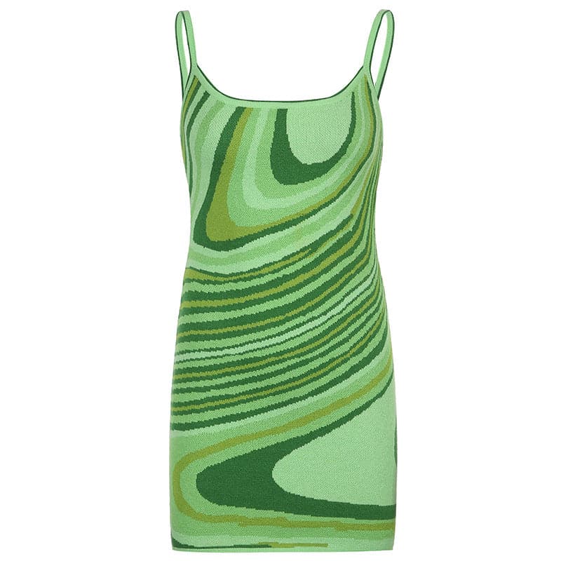 DressBetty - Water Ripple Dresses Women Sleeveless Vintage Dress