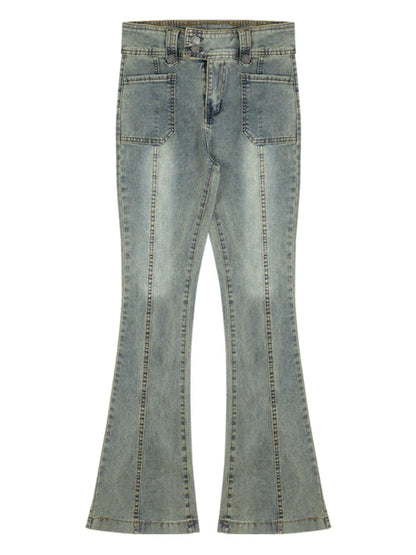 DressBetty - Chic Skinny Flare Winter Y2K High Waist Casual Jeans