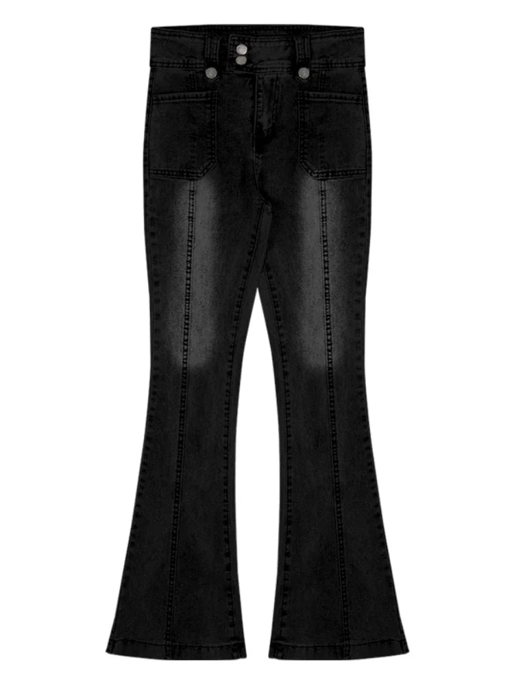 DressBetty - Chic Skinny Flare Winter Y2K High Waist Casual Jeans