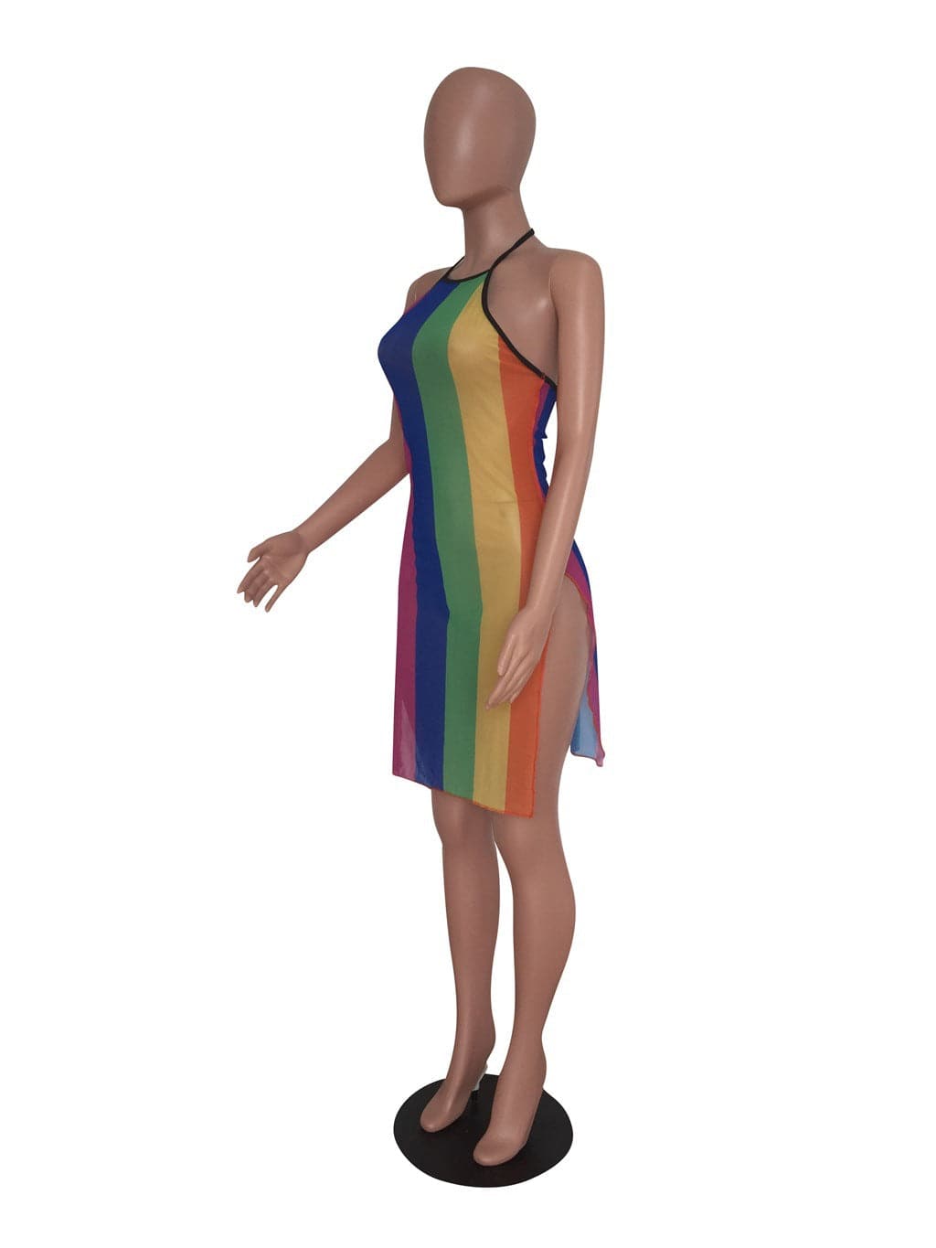 DressBetty - Woman Halter Mesh Dress
