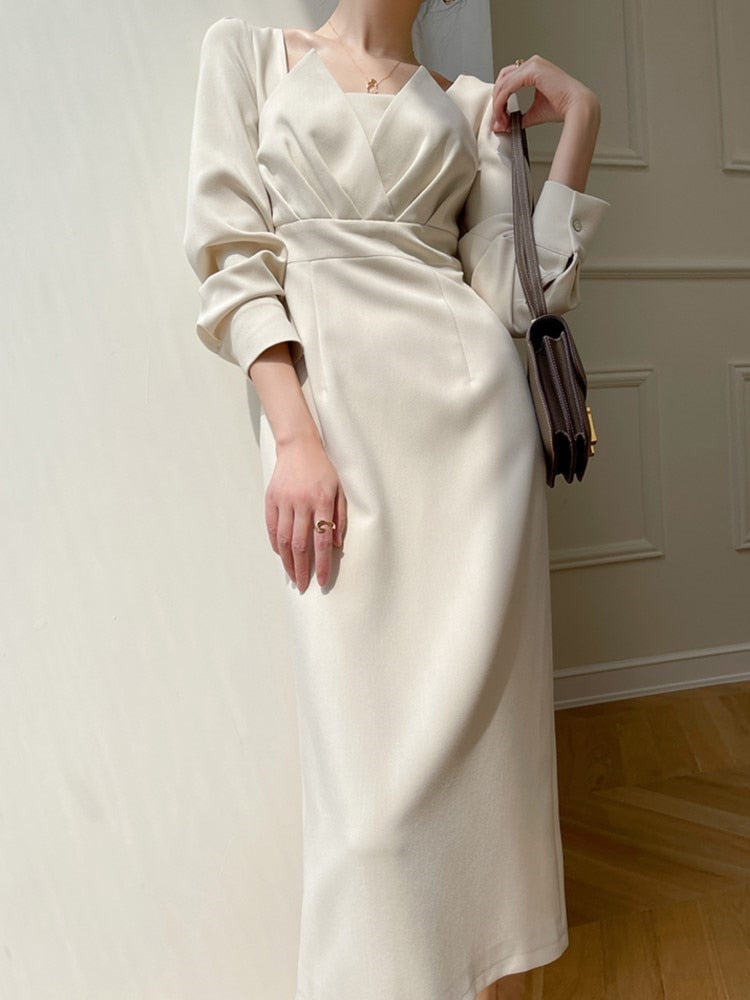 DressBetty - Long Sleeve Vintage Fashion Chic Evening Vestido Female Birthday