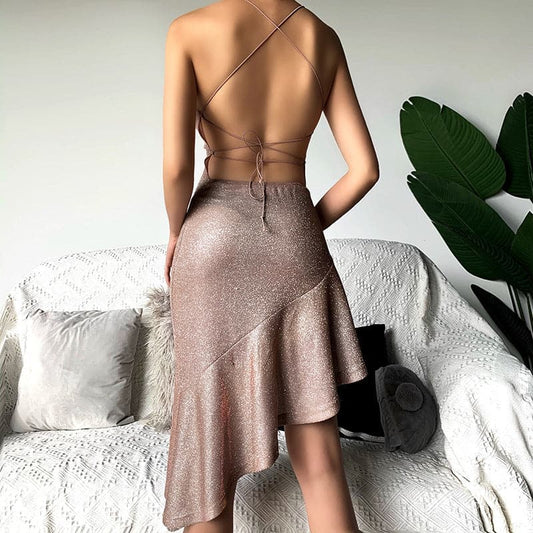 DressBetty - Women Bright Sleeveless Backless Club Party Bodycon Dresses