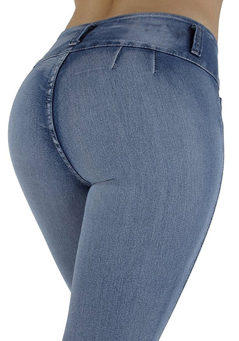 DressBetty - Casual Jeans High Waist Skinny Butt Lifting Elastic Bodycon Pencil Sexy Push Up Hip Ladies Jeans