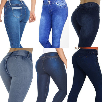 DressBetty - Casual Jeans High Waist Skinny Butt Lifting Elastic Bodycon Pencil Sexy Push Up Hip Ladies Jeans