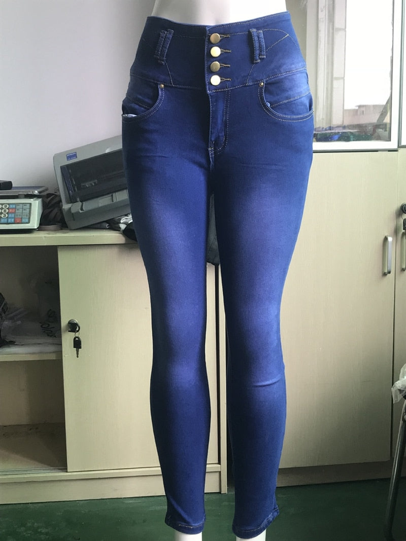 DressBetty - Casual Jeans High Waist Skinny Butt Lifting Elastic Bodycon Pencil Sexy Push Up Hip Ladies Jeans