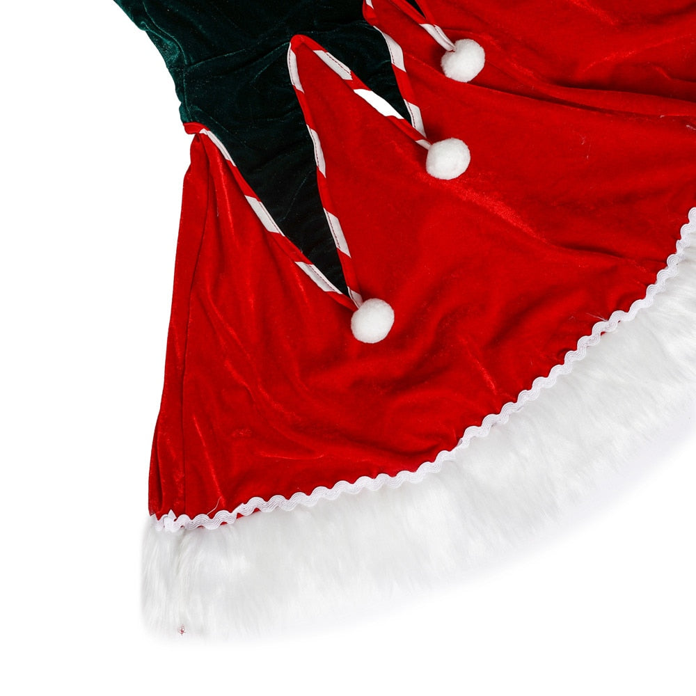 DressBetty - Christmas Santa Claus Costume Funny Green Elf Cosplay 5Pcs Set