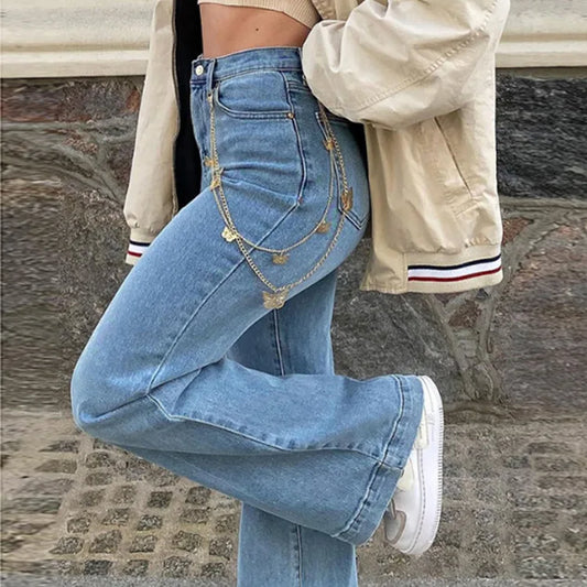 DressBetty - 2024 High Waist Bell Bottom Stretchy Denim Flared Women's Jeans