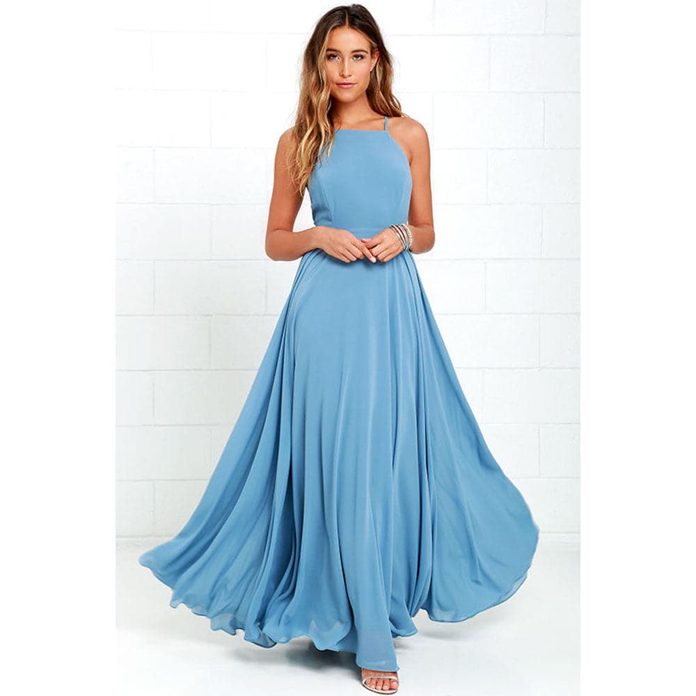 DressBetty - Women Plus Size Party Strap Fashion Bahemian Beach Chiffon Backless Dress