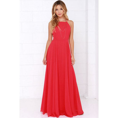 DressBetty - Women Plus Size Party Strap Fashion Bahemian Beach Chiffon Backless Dress
