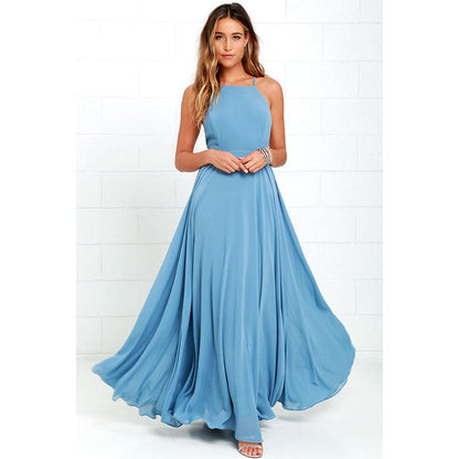 DressBetty - Women Plus Size Party Strap Fashion Bahemian Beach Chiffon Backless Dress