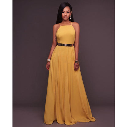 DressBetty - Women Plus Size Party Strap Fashion Bahemian Beach Chiffon Backless Dress