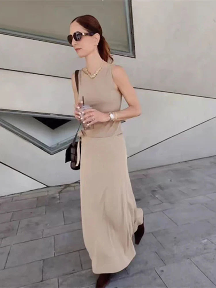 DressBetty - 2024 High Street Chic Slash Neck Tank Top
