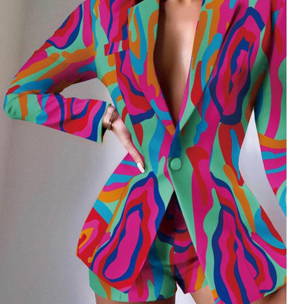 DressBetty - Colorful Long Sleeve Blazer