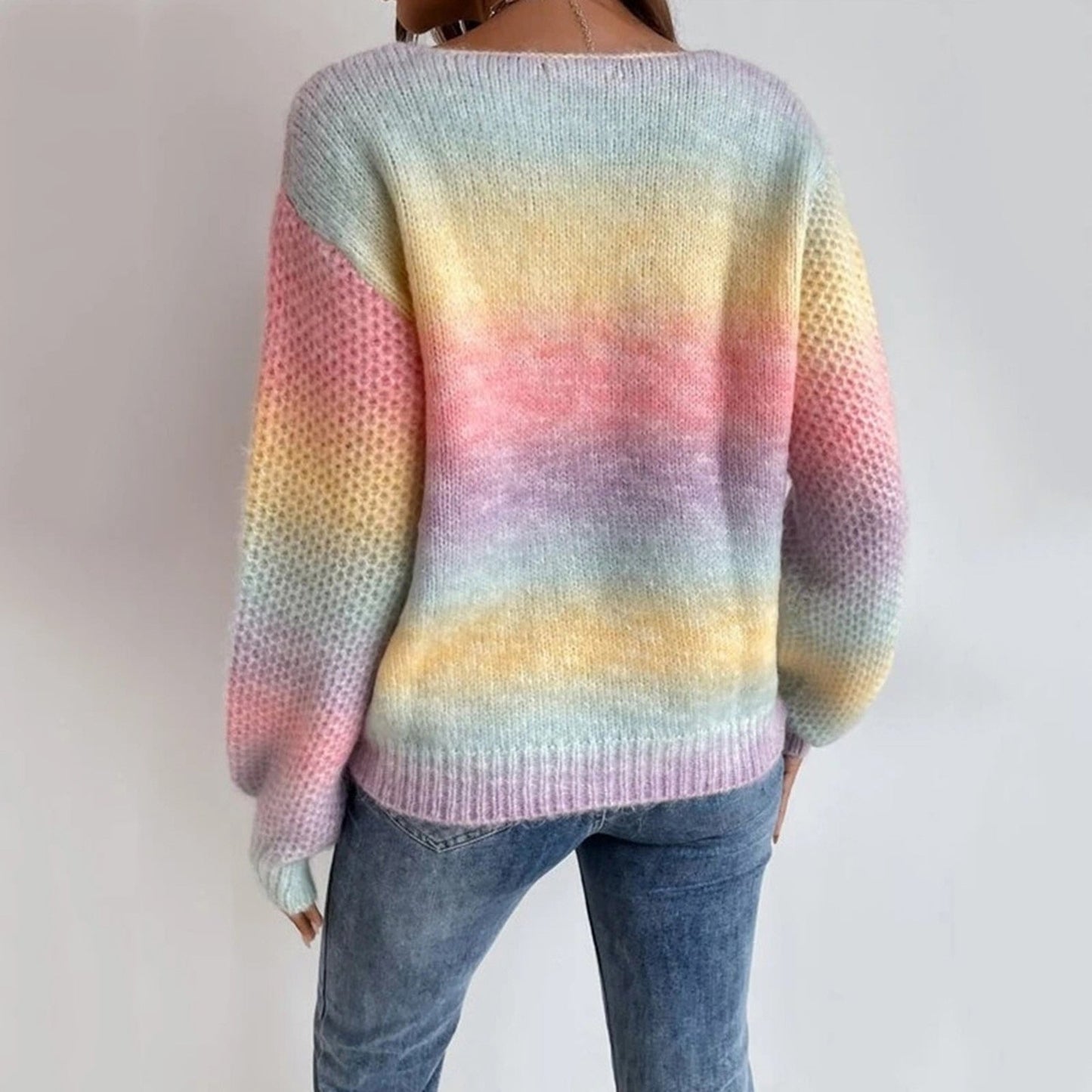 DressBetty - Rainbow Oversized Warm Sweater
