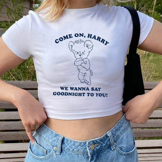 DressBetty - 2024 Sexy Harajuku Bear Y2K Crop Top