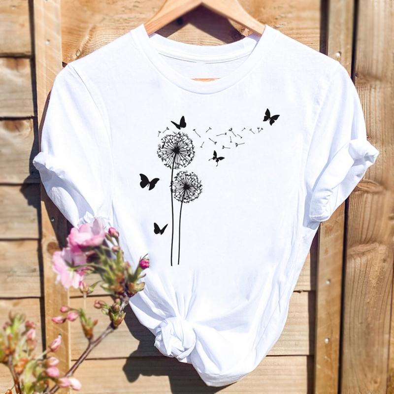 DressBetty - Women Watercolor Spring Butterfly Floral Flower Graphic