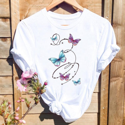 DressBetty - Women Watercolor Spring Butterfly Floral Flower Graphic