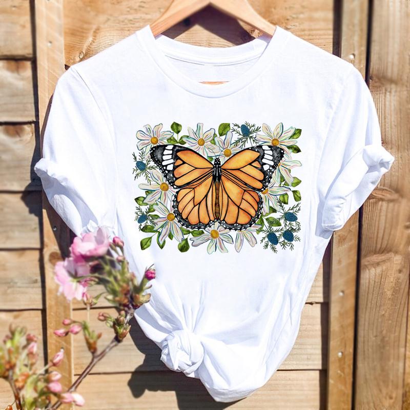 DressBetty - Women Watercolor Spring Butterfly Floral Flower Graphic