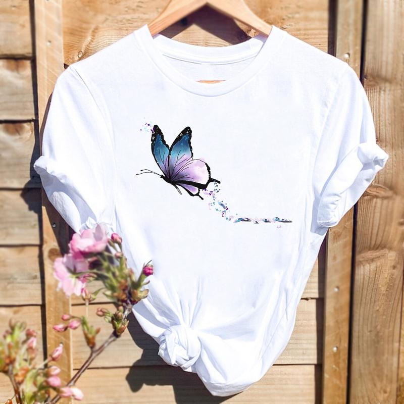 DressBetty - Women Watercolor Spring Butterfly Floral Flower Graphic