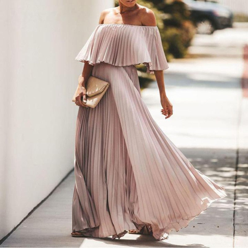 DressBetty - Strapless Chiffon Swing Dress