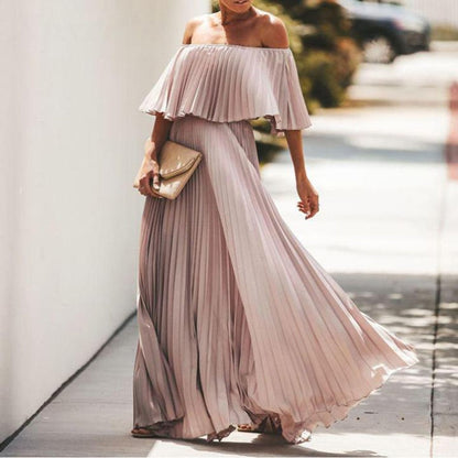 DressBetty - Strapless Chiffon Swing Dress