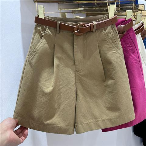 DressBetty - Women's Denim Shorts High Waist Short Casual Cotton Solid Loose Casual Bermuda Shorts