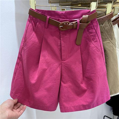 DressBetty - Women's Denim Shorts High Waist Short Casual Cotton Solid Loose Casual Bermuda Shorts