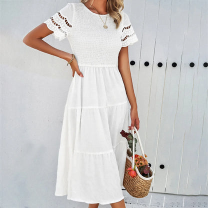 Hollow Sheath Elegant Midi Dress