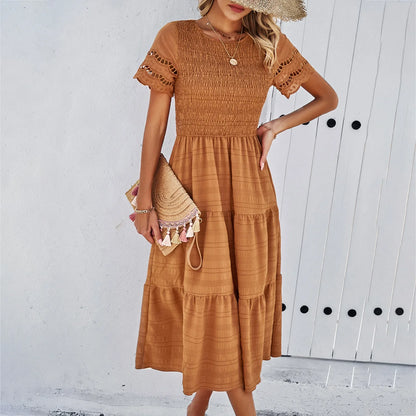 Hollow Sheath Elegant Midi Dress