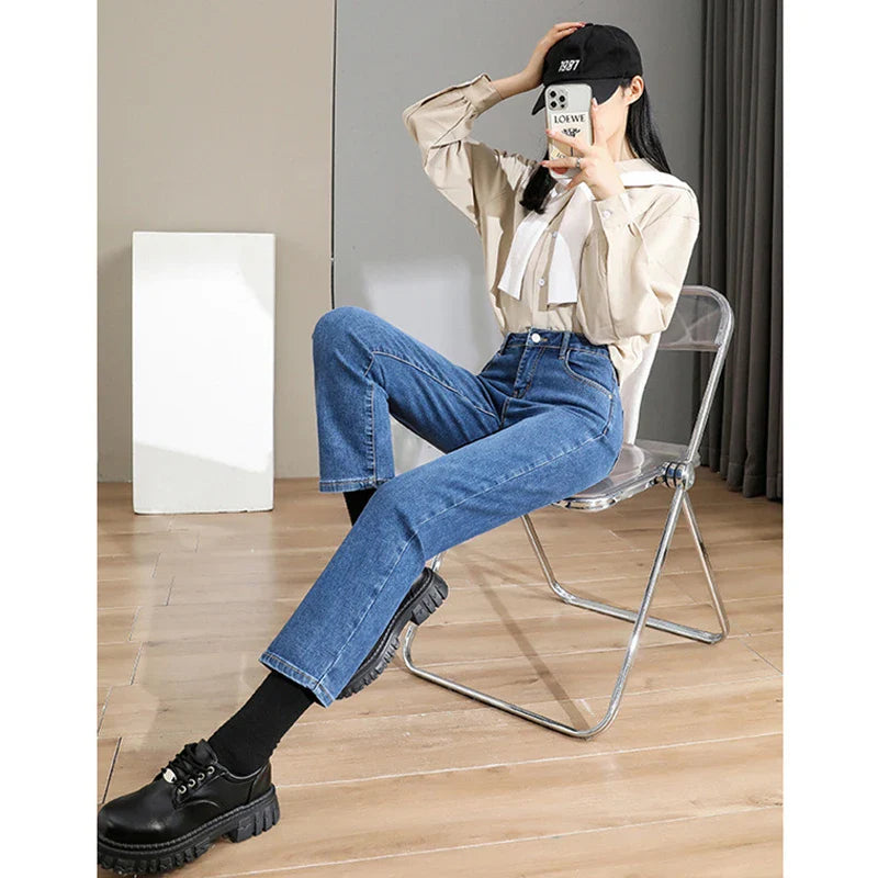 DressBetty - 2024 Relaxed Fit Boyfriend Denim Cargo Y2K Streetwear Straight Leg Jeans