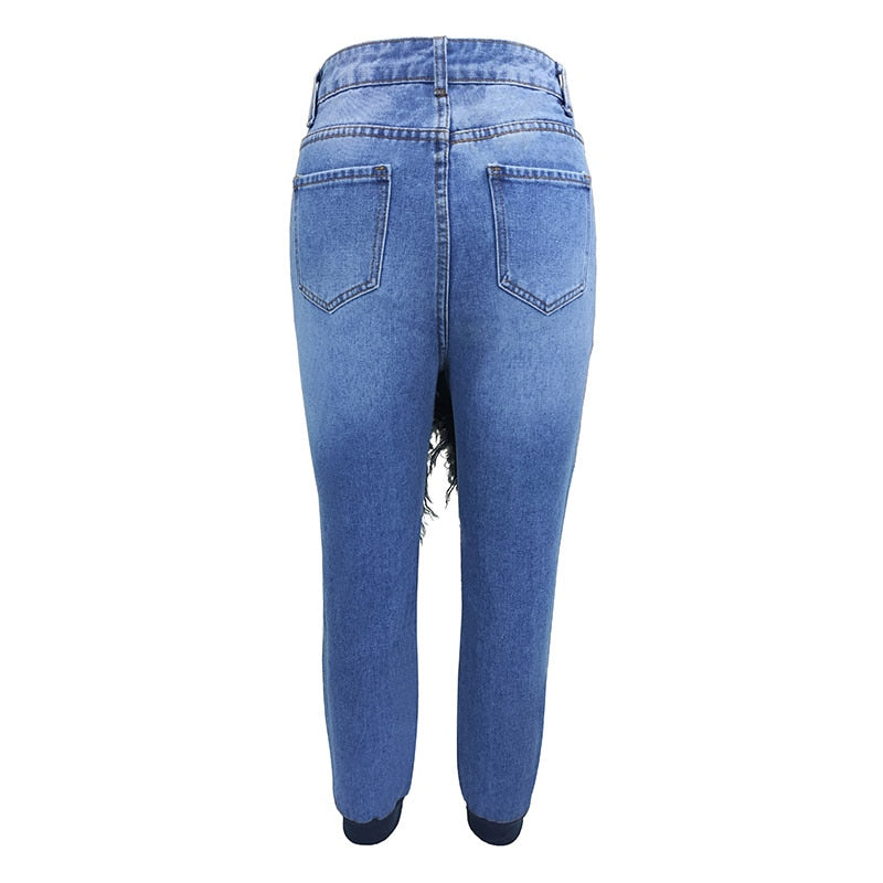 DressBetty - Women's Jeans Pants Fashion High Waist Mom Show Pants Spring Summer Retro Street Loose Wide Leg Pants