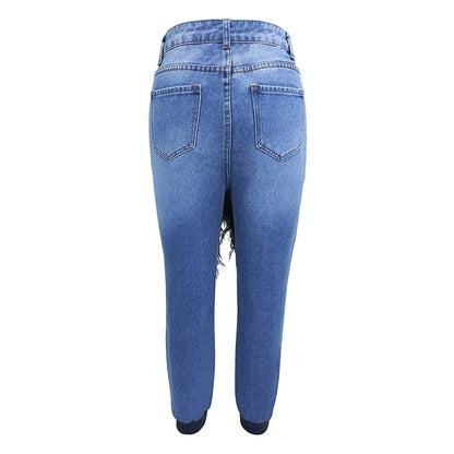 DressBetty - Women's Jeans Pants Fashion High Waist Mom Show Pants Spring Summer Retro Street Loose Wide Leg Pants
