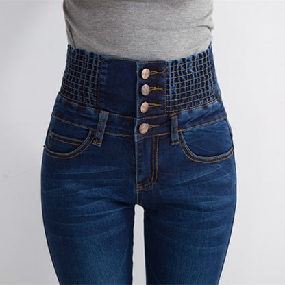 DressBetty - High Waist Skinny Pants Elastic Waist Jeggings Casual clothes Jeans