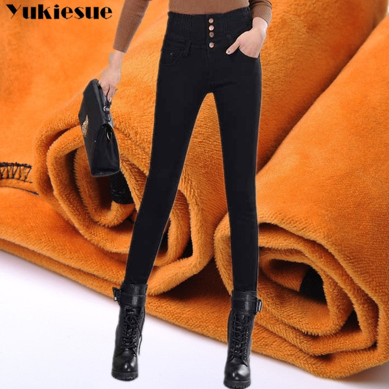 DressBetty - High Waist Skinny Pants Elastic Waist Jeggings Casual clothes Jeans