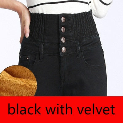 DressBetty - High Waist Skinny Pants Elastic Waist Jeggings Casual clothes Jeans