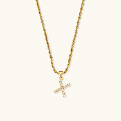 Aurora Pearl Initial Necklace