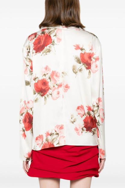 Yelena Floral Print Scarf Blouse