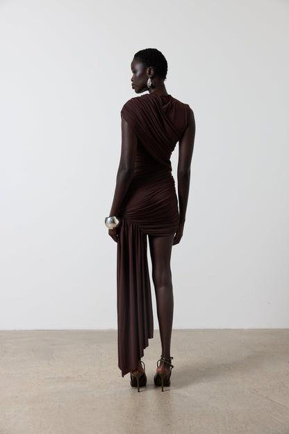 Amira - Draped Mini Gown