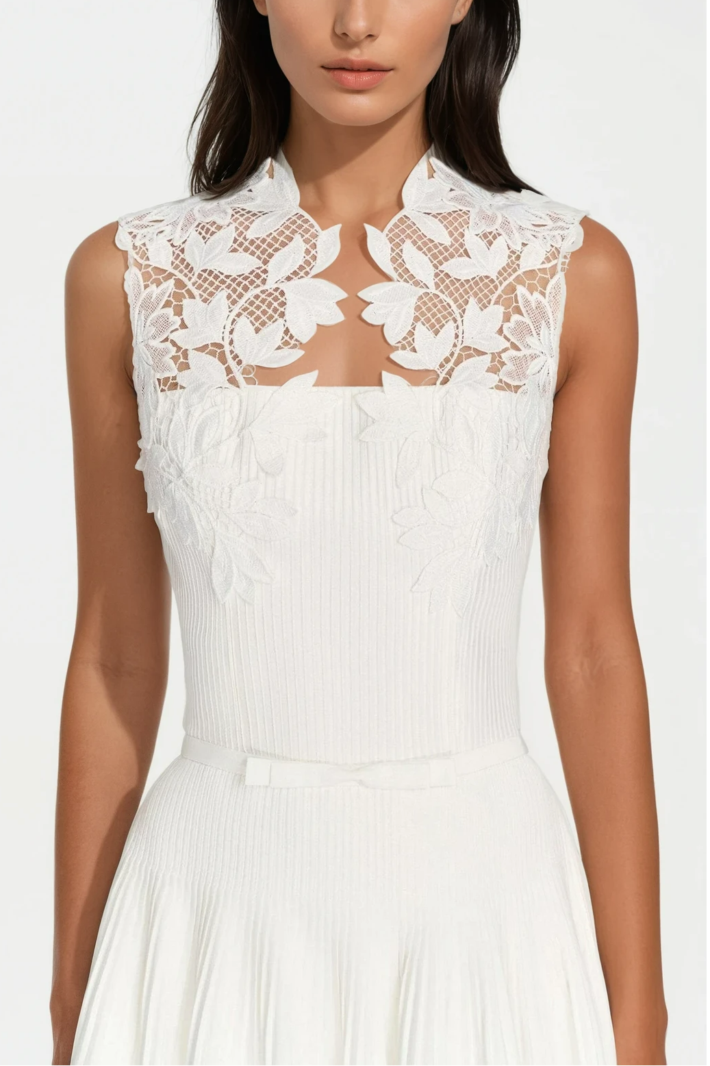 Ragiel Floral Lace Sleeveless Maxi Dress