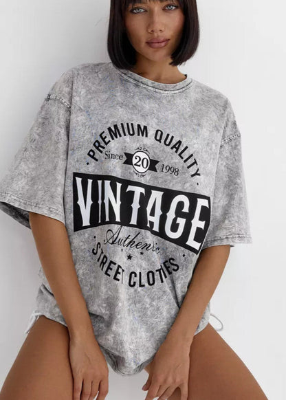 Vintage Era - Washed Oversized Graphic Tee