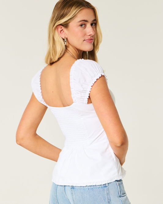 Cottagecore Chic Puff Sleeve Blouse