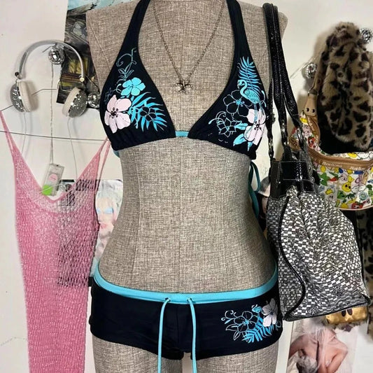 Island Tropical Flower Bikini Set
