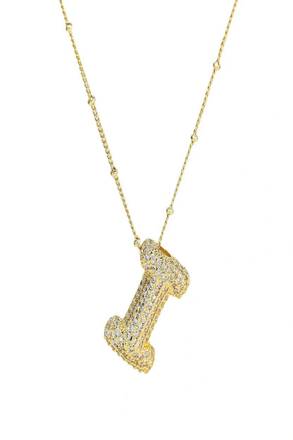 Savannah Diamond Bubble Letter Necklace