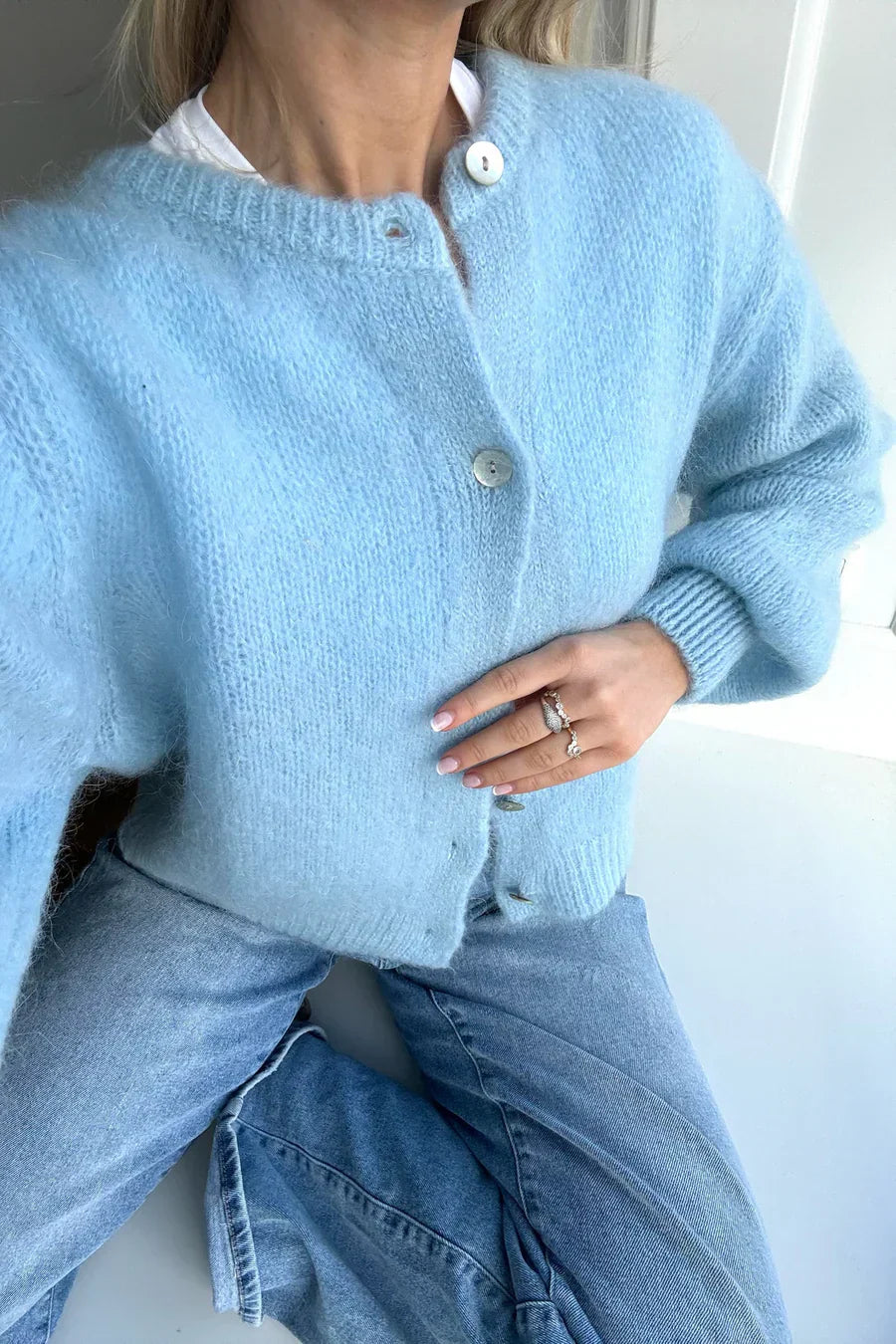 Knitted Vest - Baby Blue