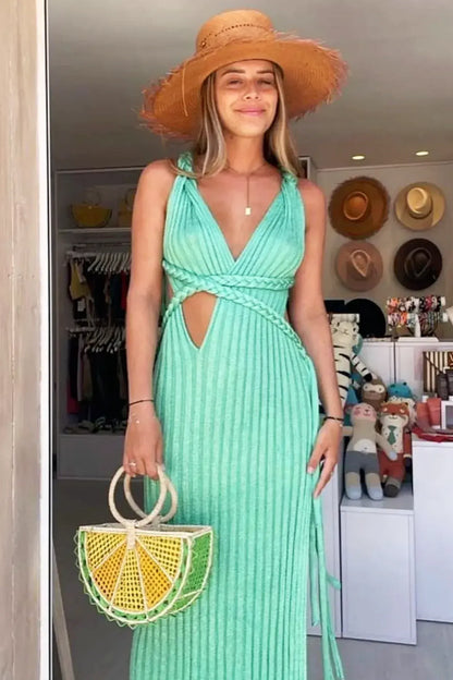 Holiday Reverie Knit Maxi Dress