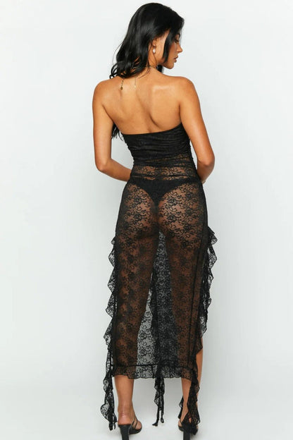Black Lace Midi Dress