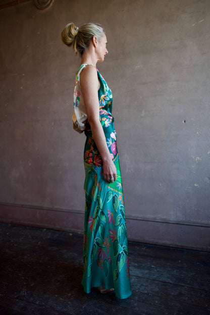 Floral  Leeveless Maxi Dress
