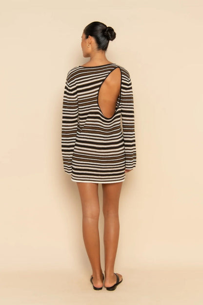 Open-Back Knitted Mini Dress