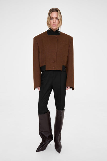 Contrast Collar Bomber Jacket