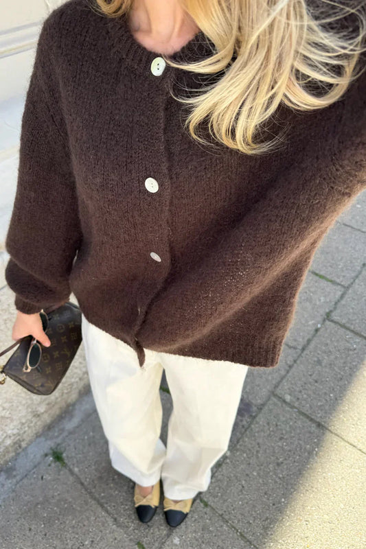 Knitted Vest - Darker Brown
